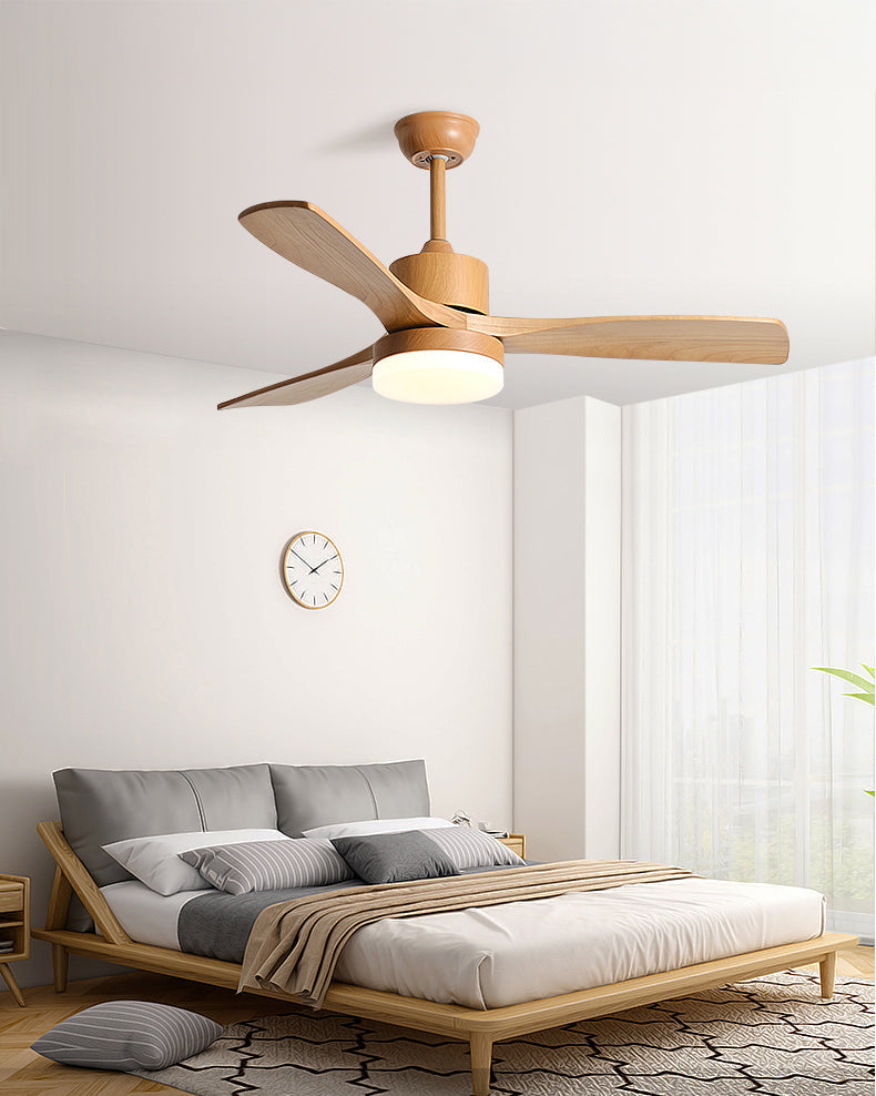 WOMO Lampe à ventilateur de plafond en bois moderne - WM5209