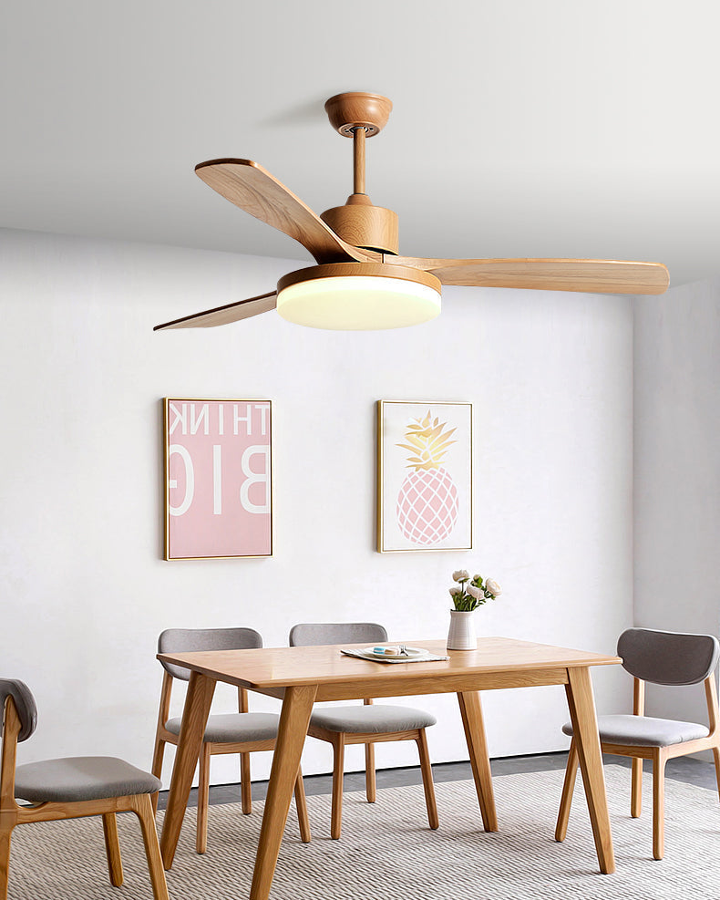 WOMO Lampe à ventilateur de plafond en bois moderne - WM5209