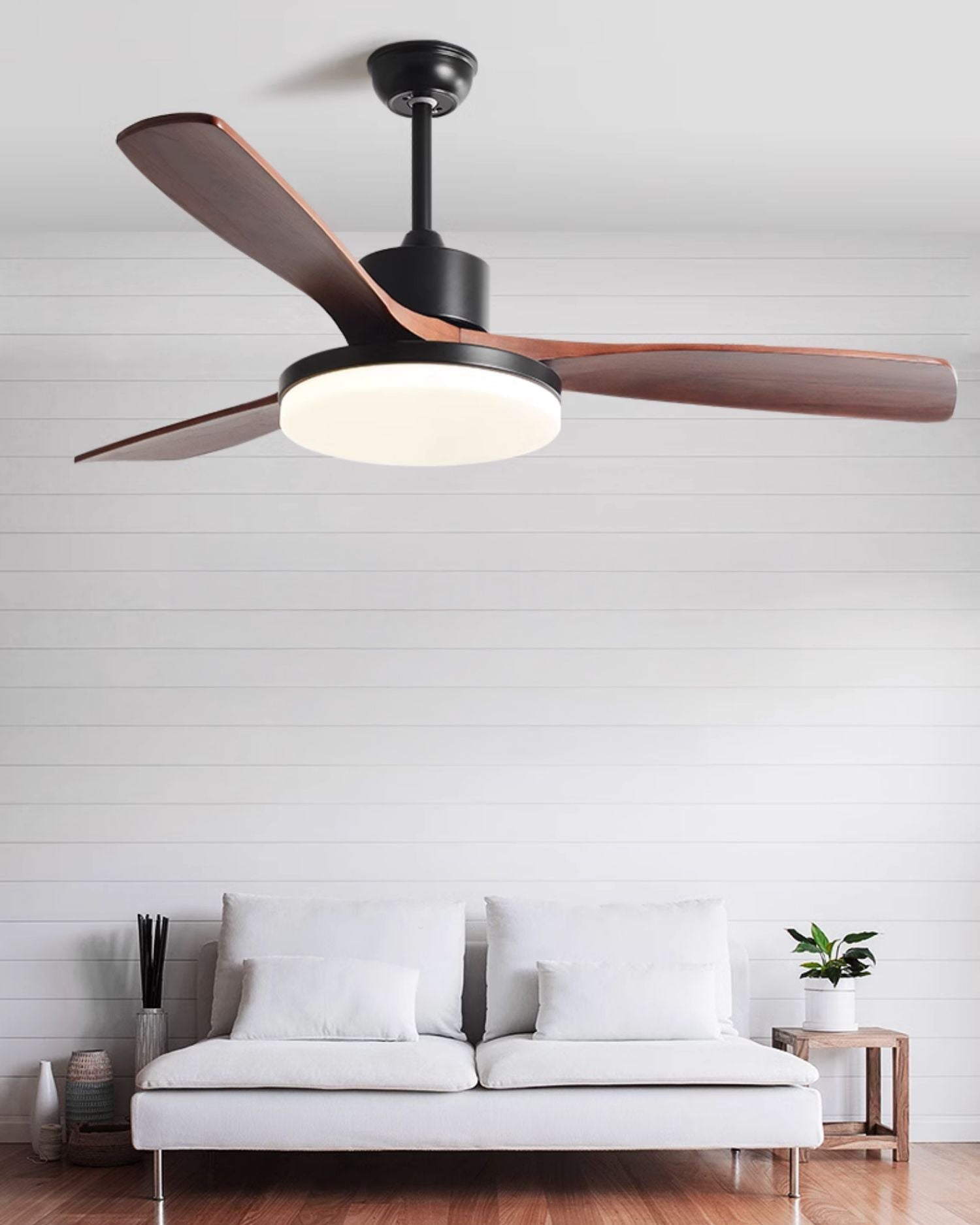 WOMO Lampe à ventilateur de plafond moderne à 3 pales - WM5210