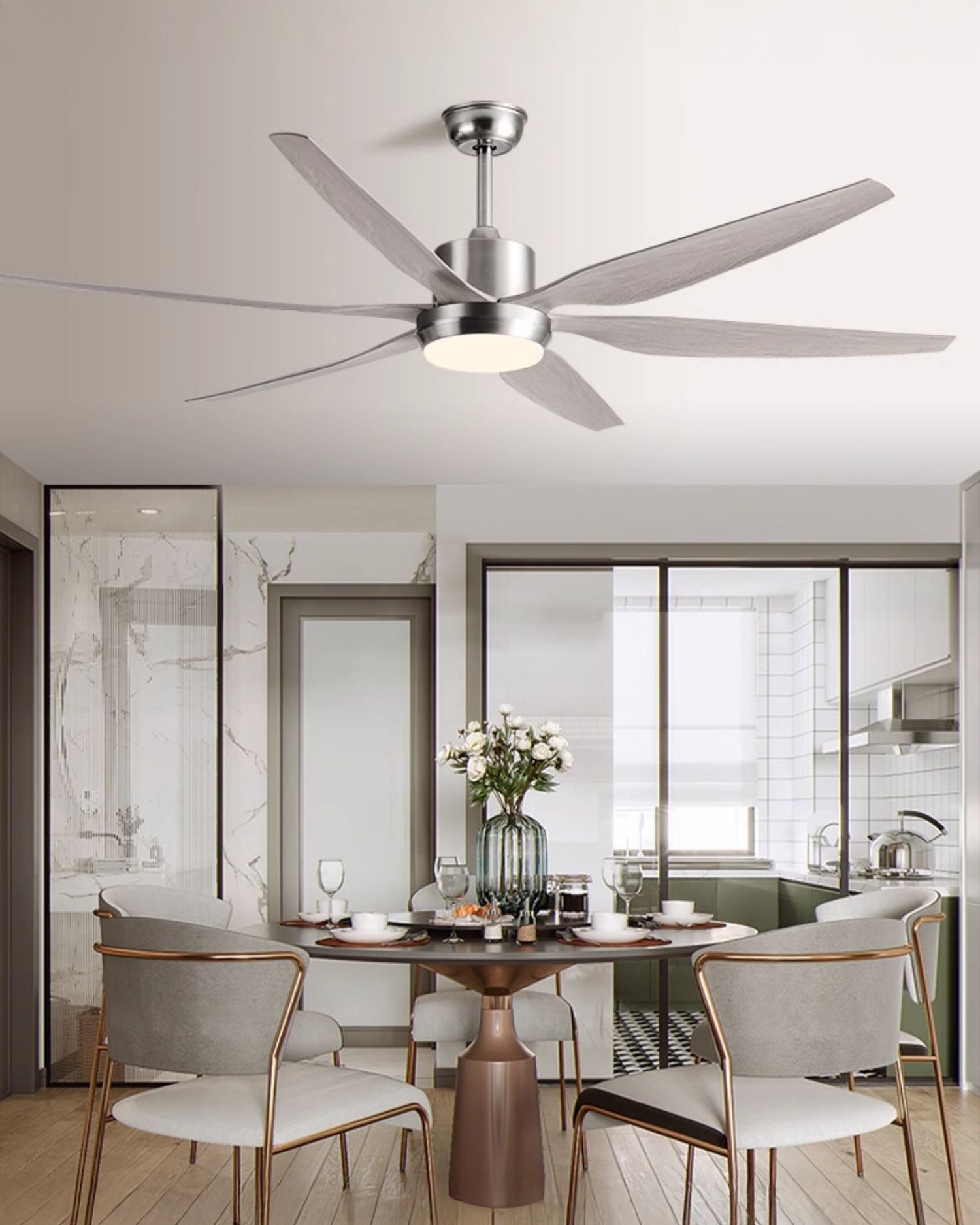 WOMO Lampe à 6 pales pour grand ventilateur de plafond-WM5212