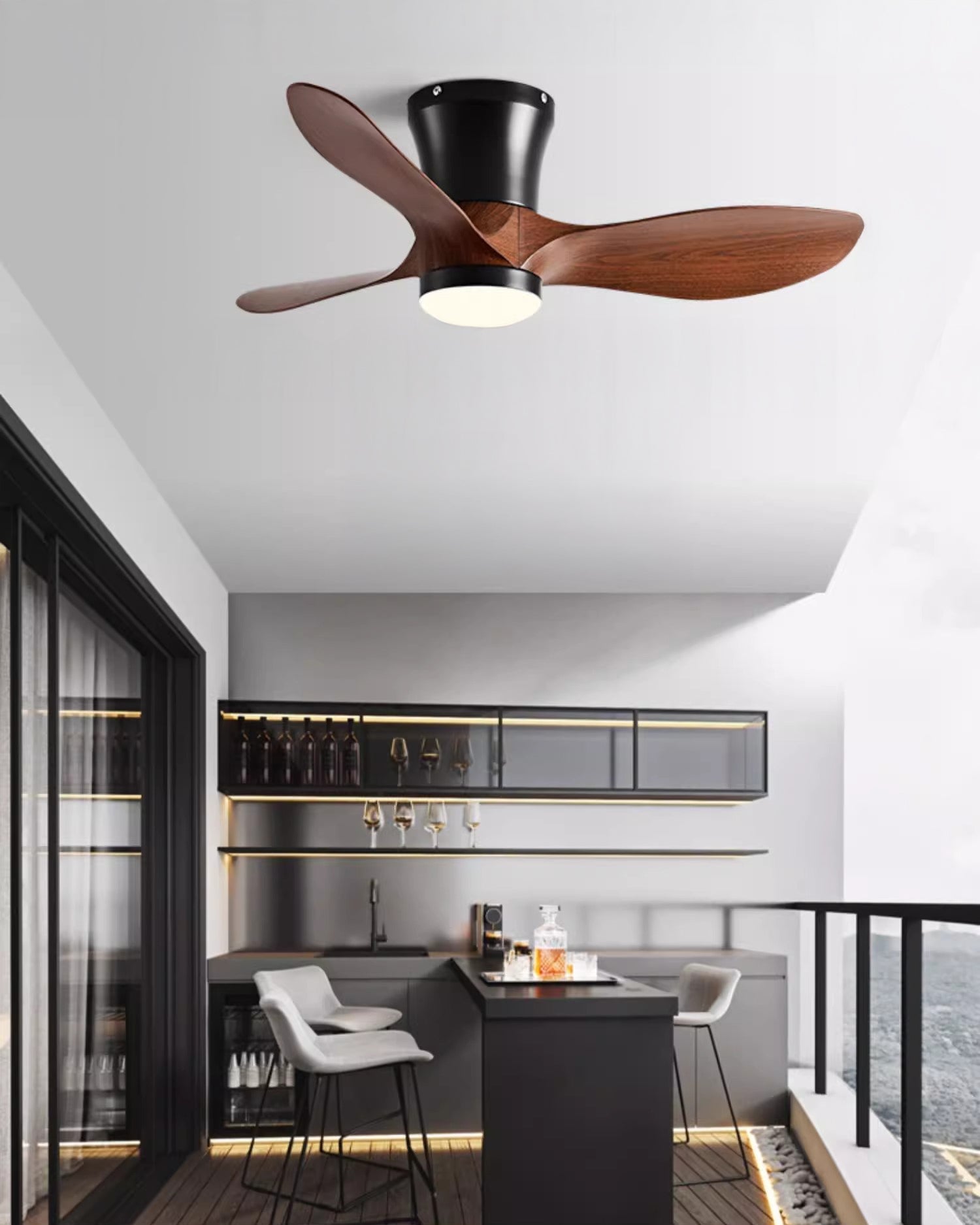 Lampe de plafond WOMO à 3 pales-WM5218