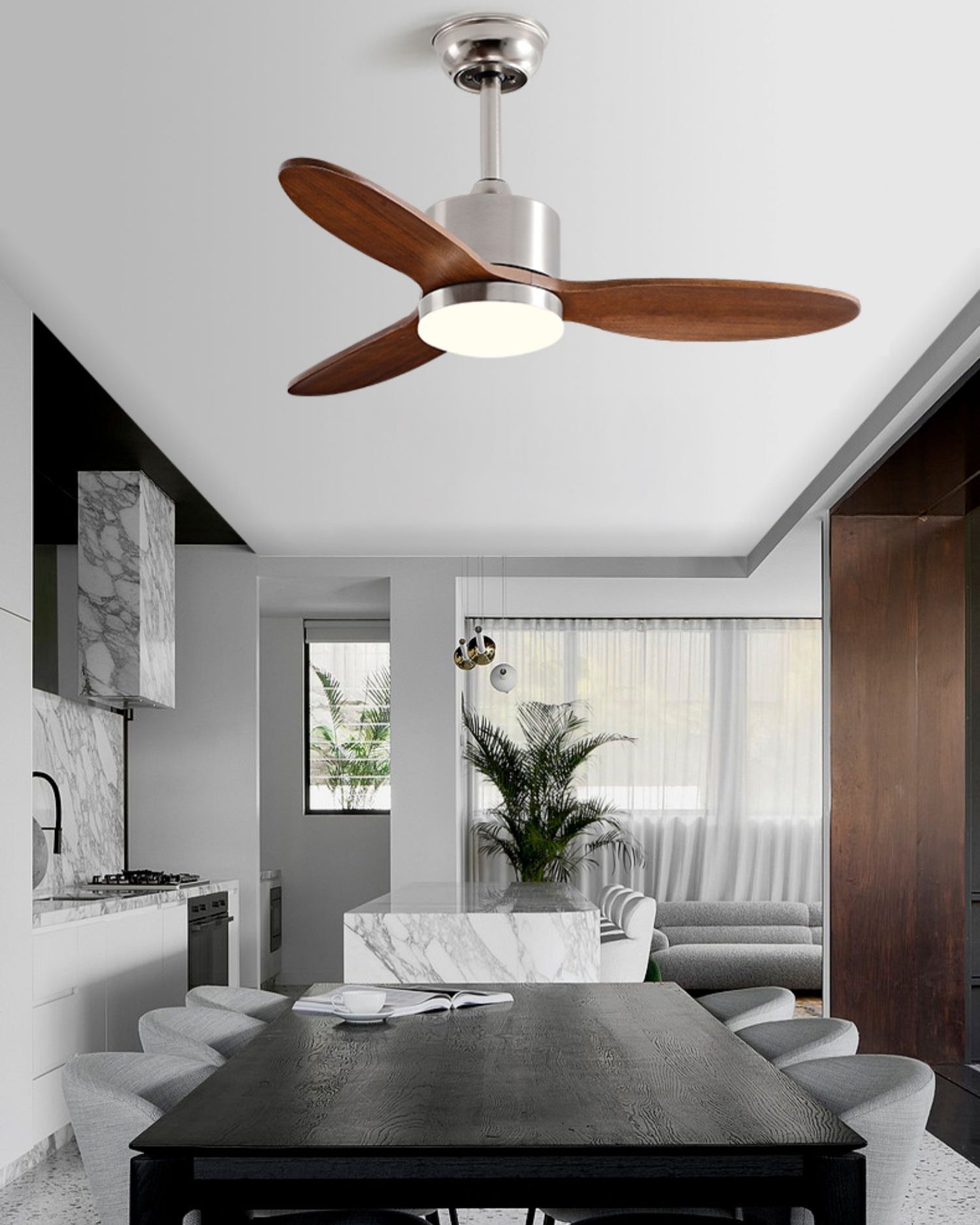 Lampe de ventilateur de plafond moderne WOMO 3 pales - WM5234