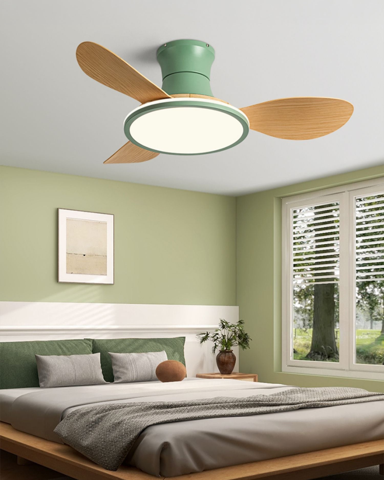 Lampe de ventilateur de plafond moderne à profil bas WOMO- WM5239
