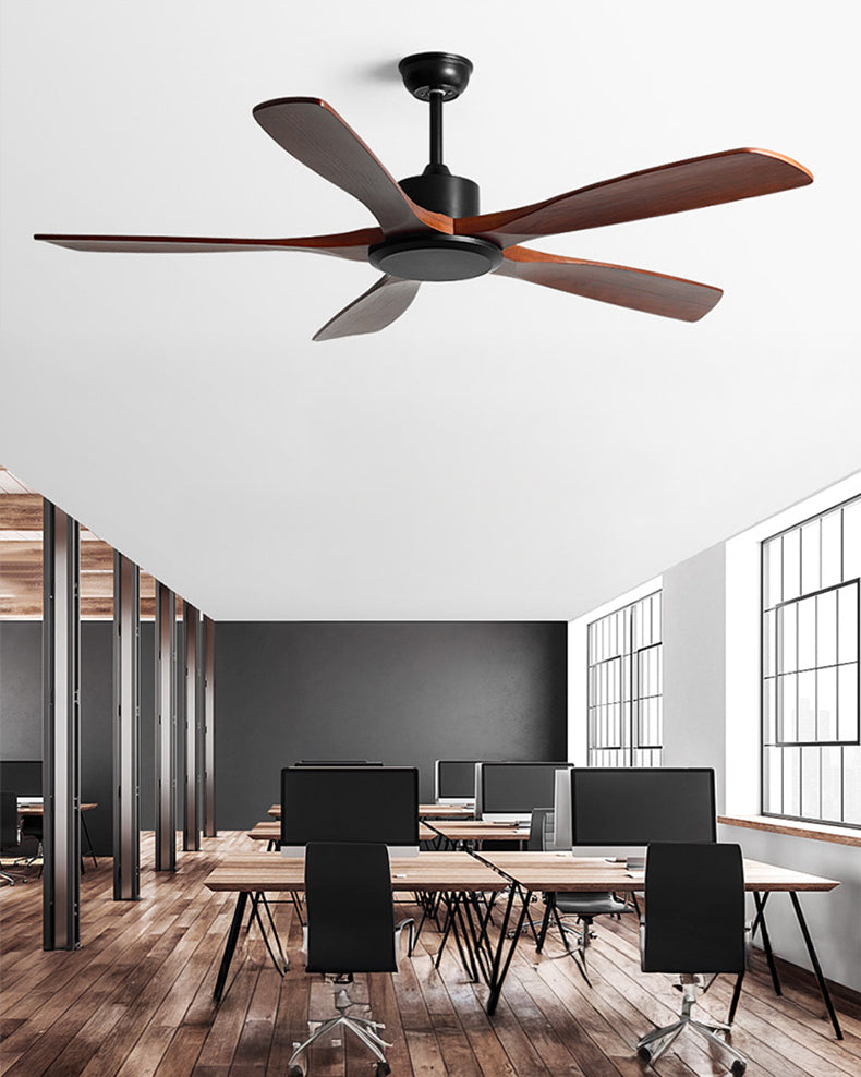 Ventilateur de plafond moderne à 5 lames en bois WOMO- WM5244
