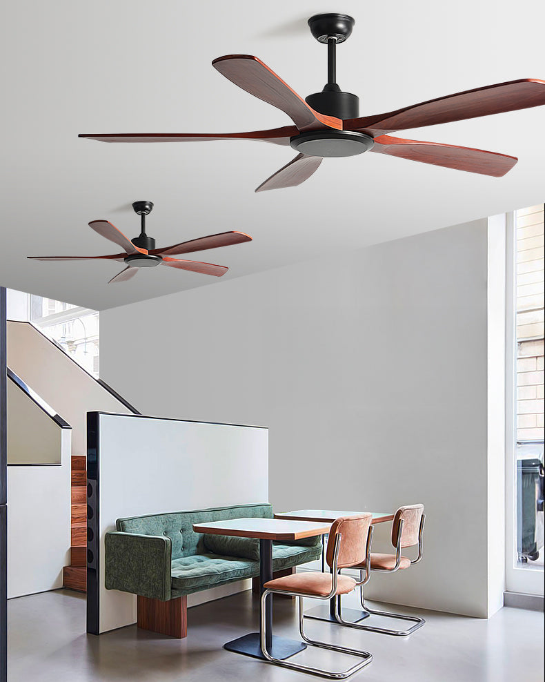 Ventilateur de plafond moderne à 5 lames en bois WOMO- WM5244