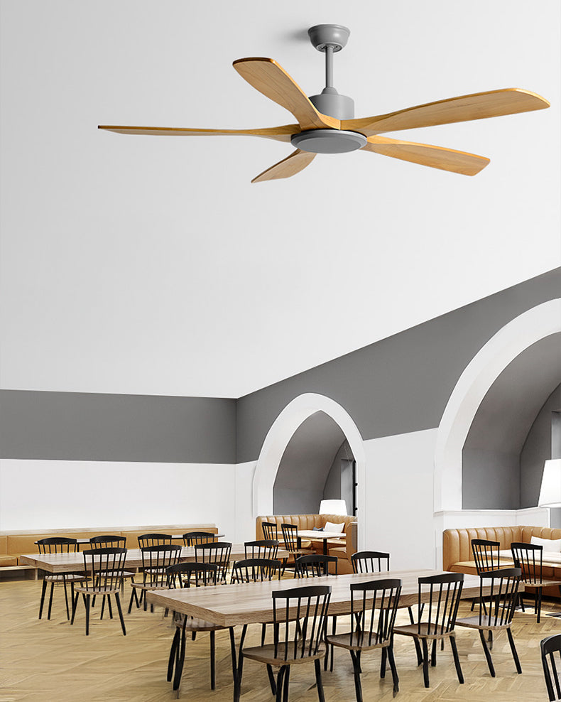 Ventilateur de plafond moderne à 5 lames en bois WOMO- WM5244