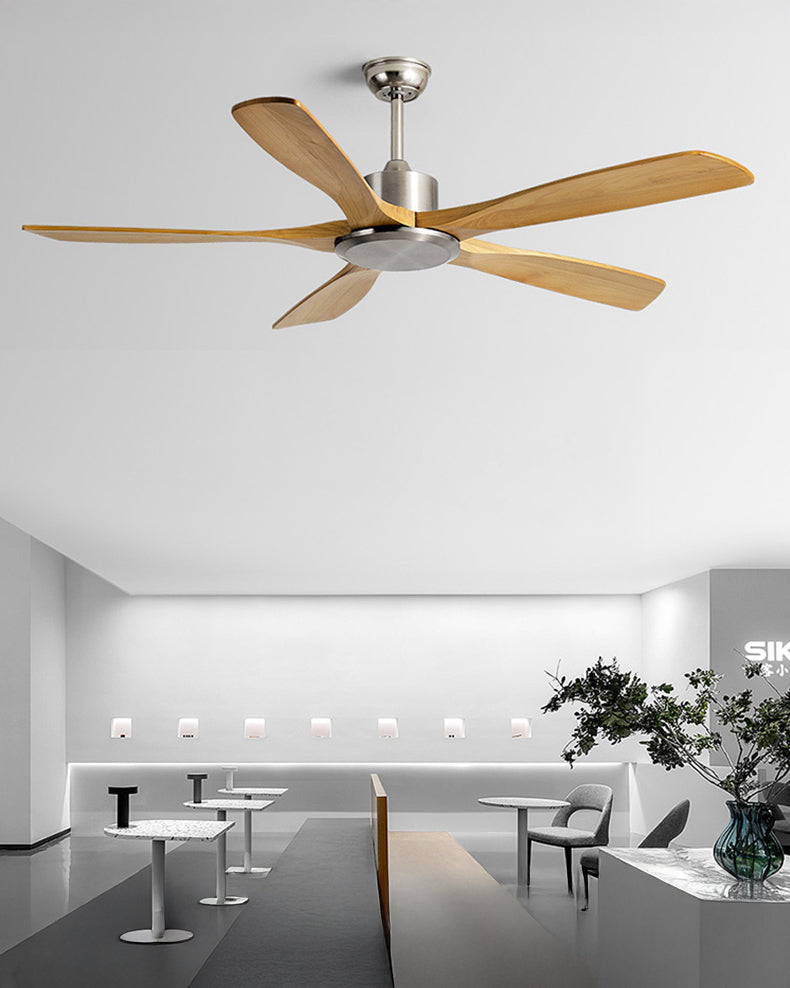 Ventilateur de plafond moderne à 5 lames en bois WOMO- WM5244