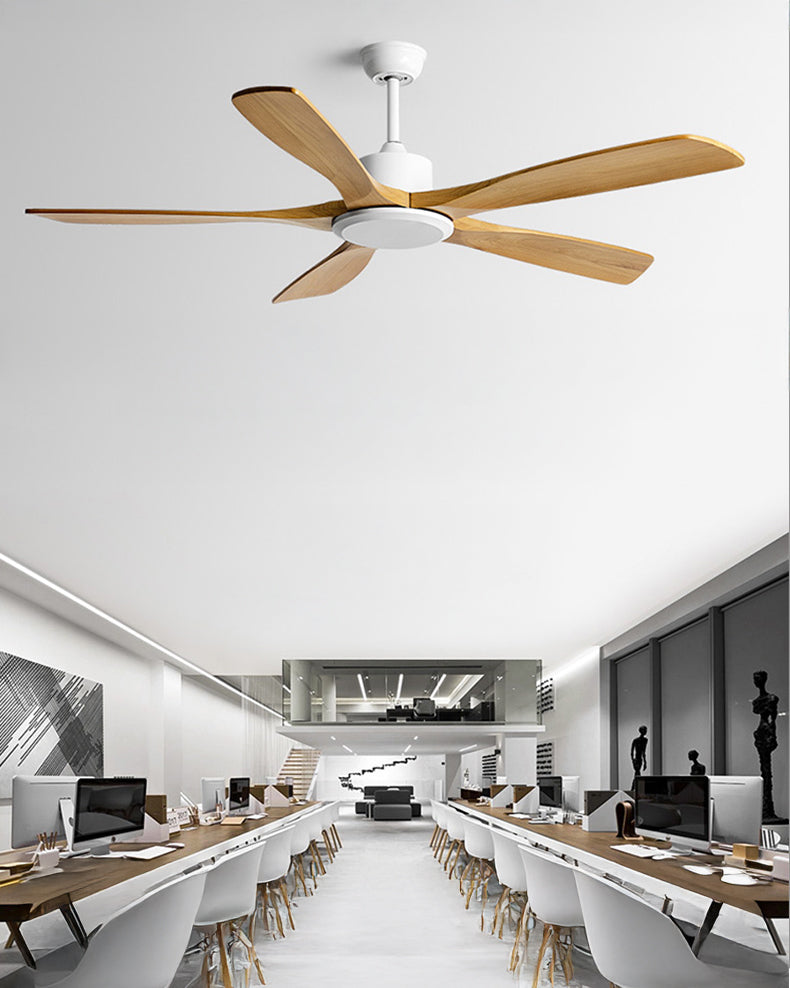Ventilateur de plafond moderne à 5 lames en bois WOMO- WM5244