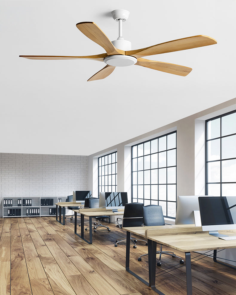 Ventilateur de plafond moderne à 5 lames en bois WOMO- WM5244
