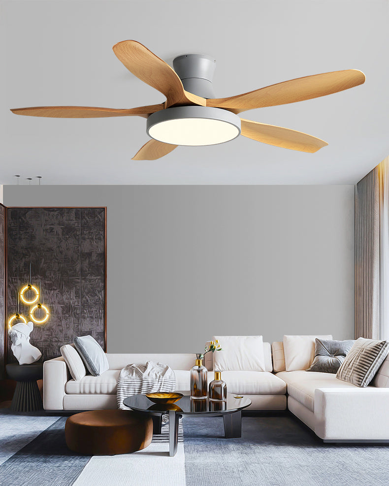 Lampe de ventilateur de plafond à profil bas WOMO à 5 lames - WM5245a