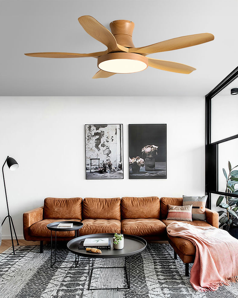 Lampe de ventilateur de plafond à profil bas WOMO à 5 lames - WM5245a