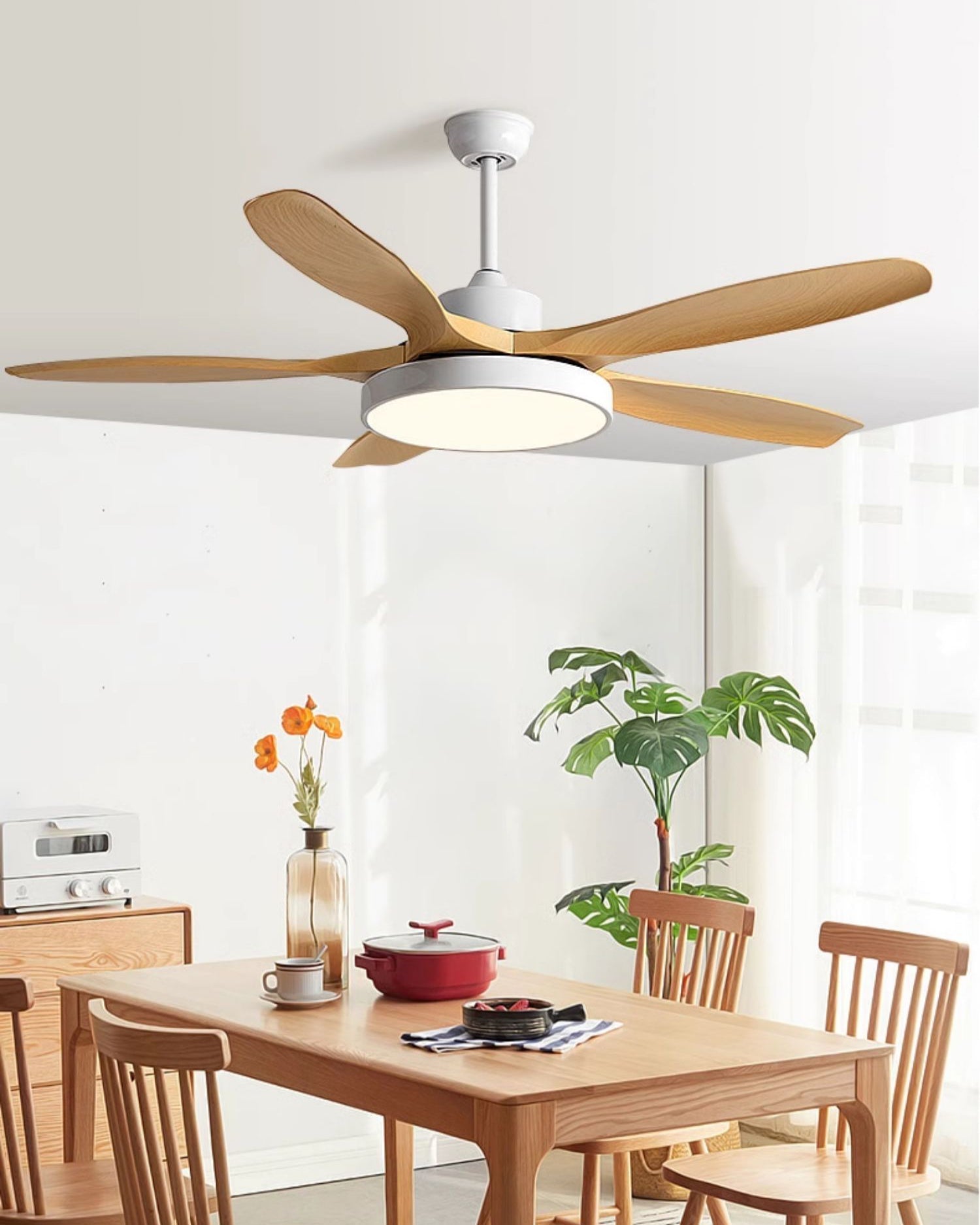 Lampe de ventilateur de plafond WOMO à 5 pales - WM5245b