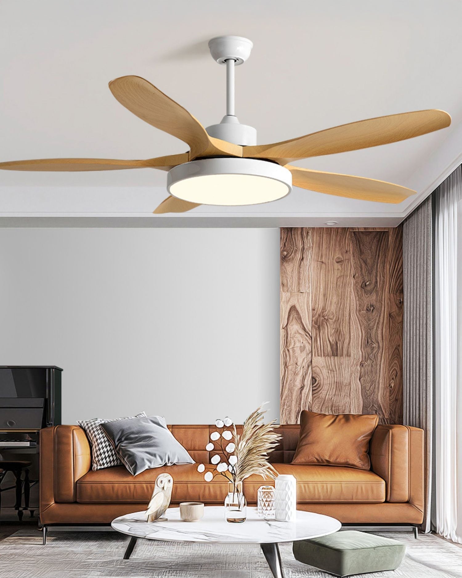 Lampe de ventilateur de plafond WOMO à 5 pales - WM5245b