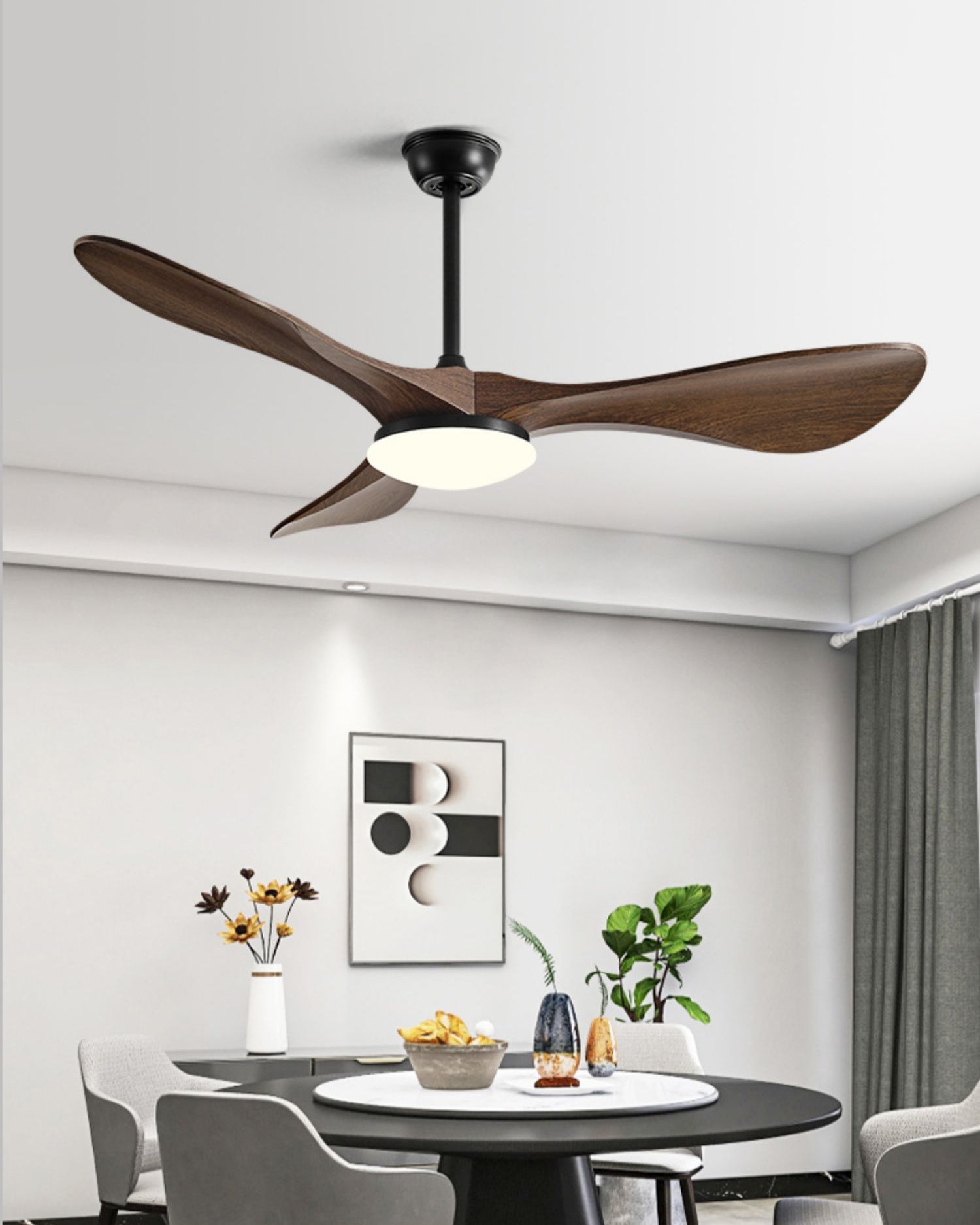 Lampe de ventilateur de plafond moderne WOMO 3 pales - WM5249