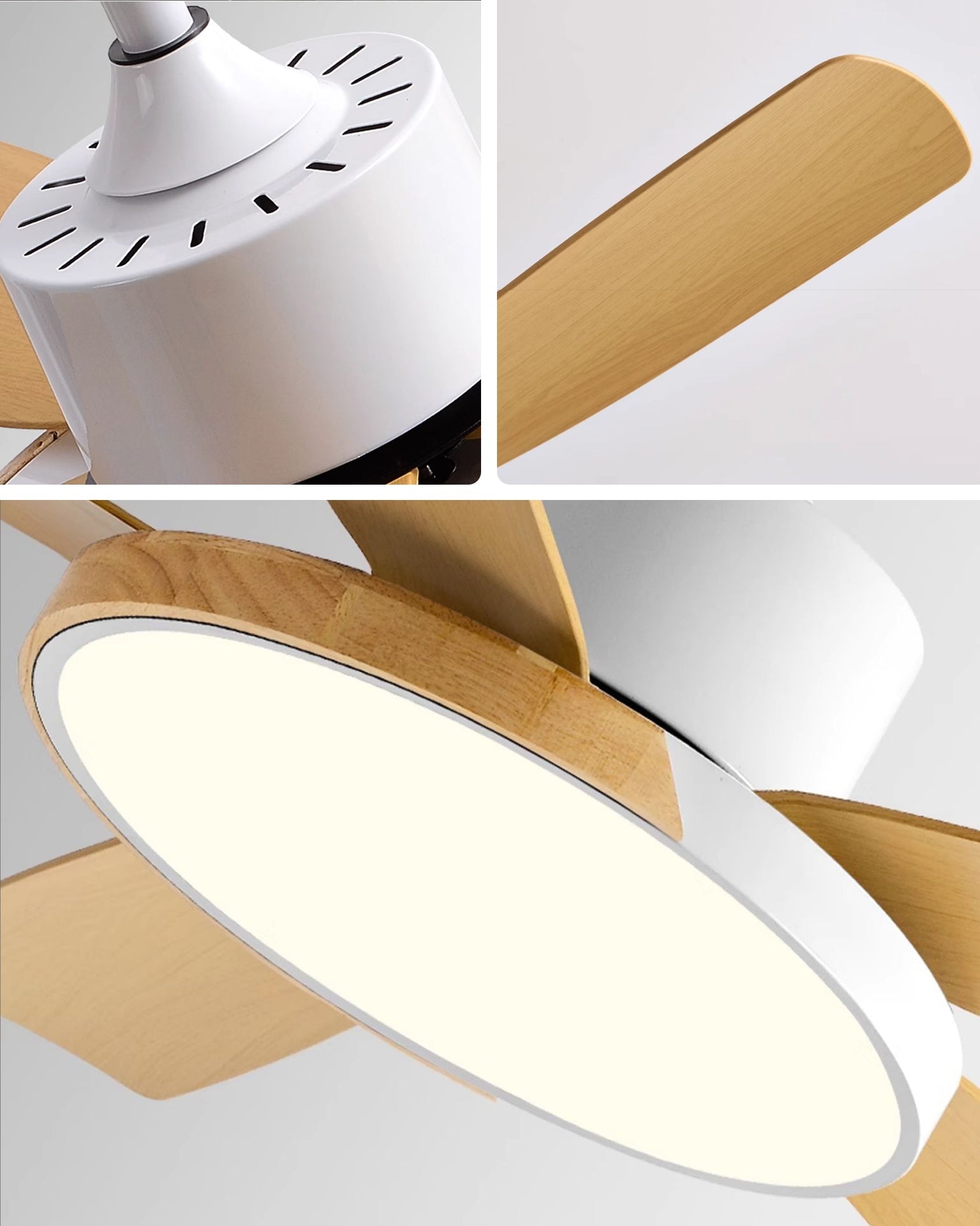 Lampe de ventilateur de plafond moderne à 5 pales WOMO - WM5250