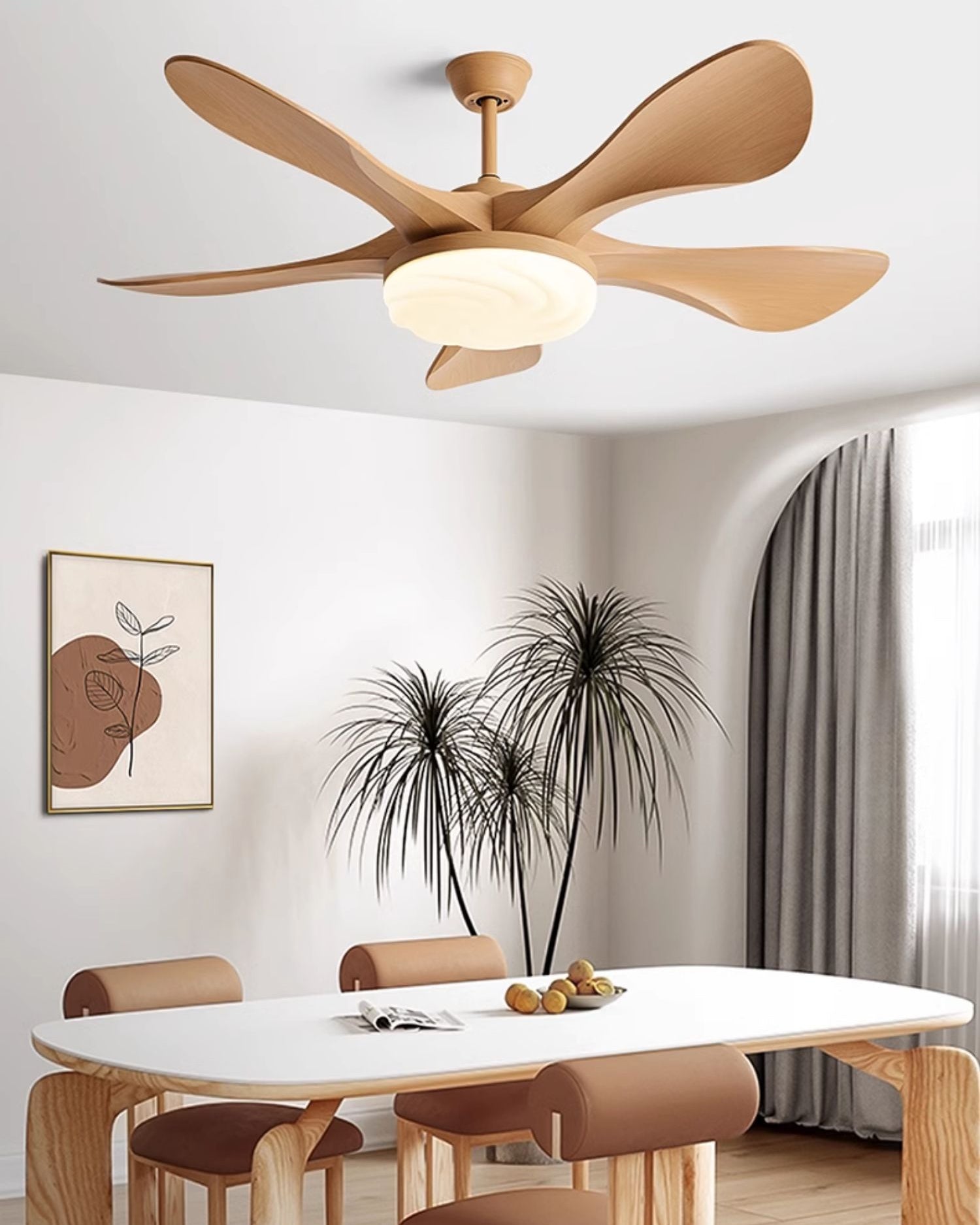 Ventilateur de plafond moderne WOMO avec lumière vive - WM5256