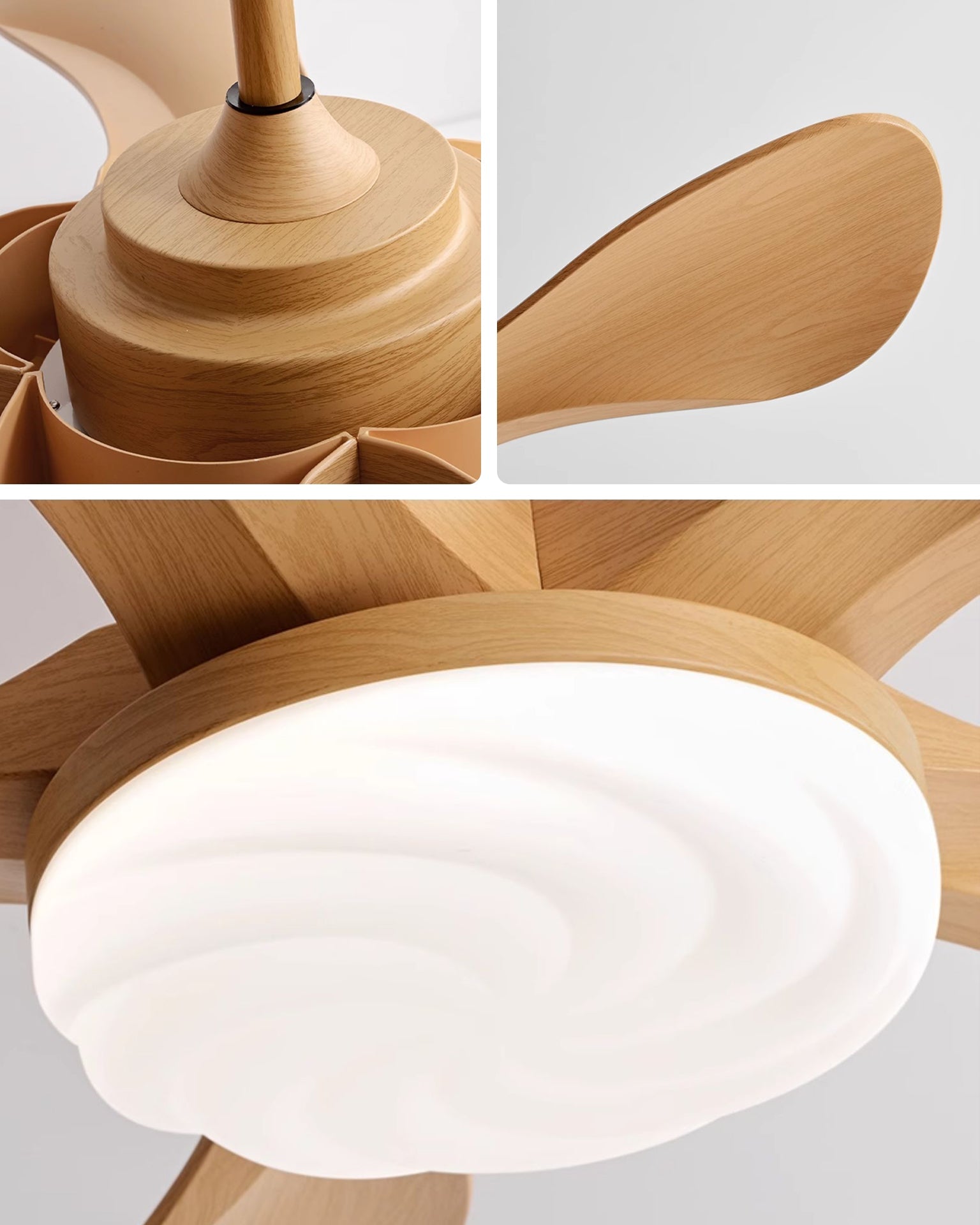 Ventilateur de plafond moderne WOMO avec lumière vive - WM5256