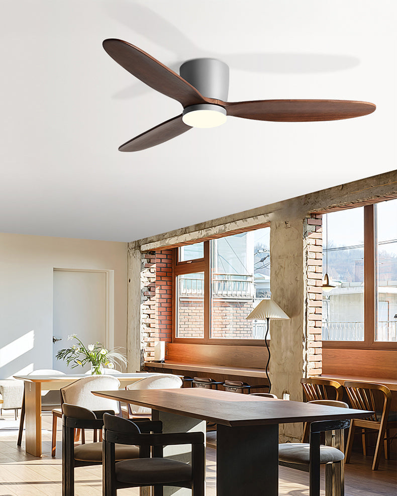 Lampe de ventilateur de plafond à profil bas en bois WOMO - WM5259