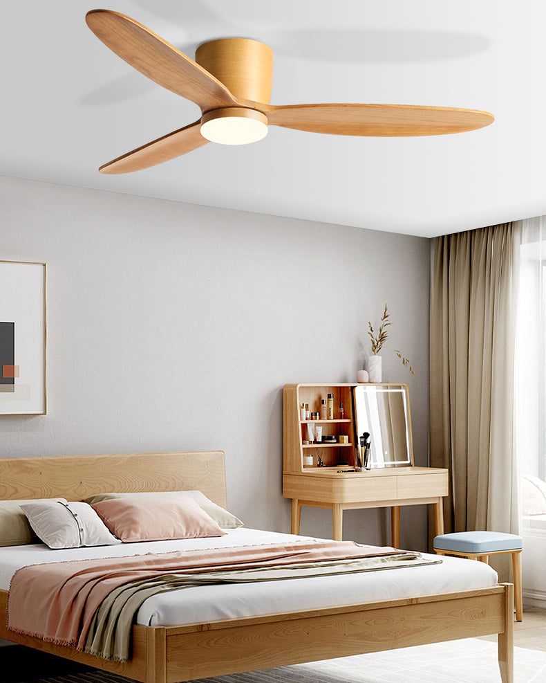 Lampe de ventilateur de plafond à profil bas en bois WOMO - WM5259