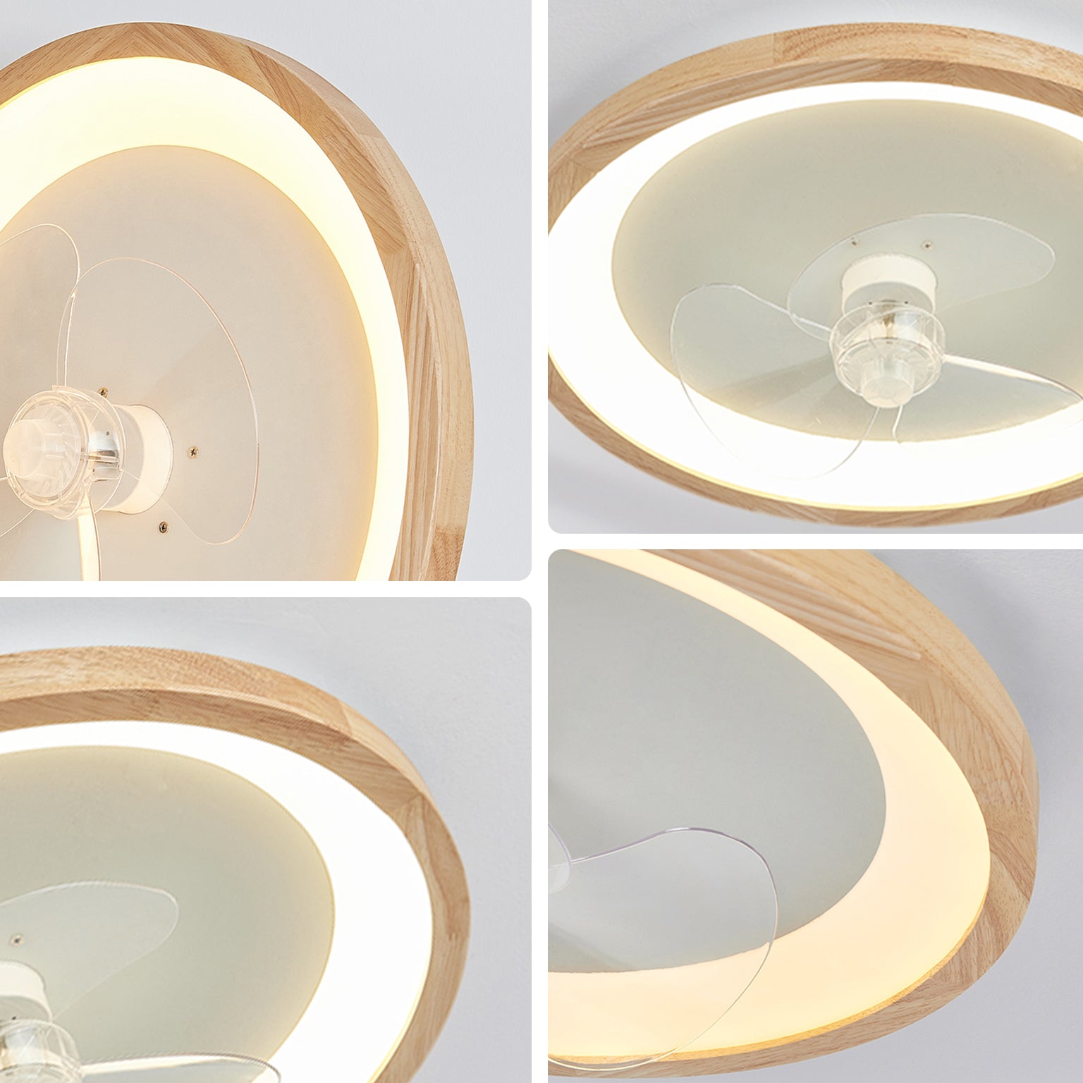 Ventilateur de plafond à profil bas WOMO avec lumière vive- WM5266