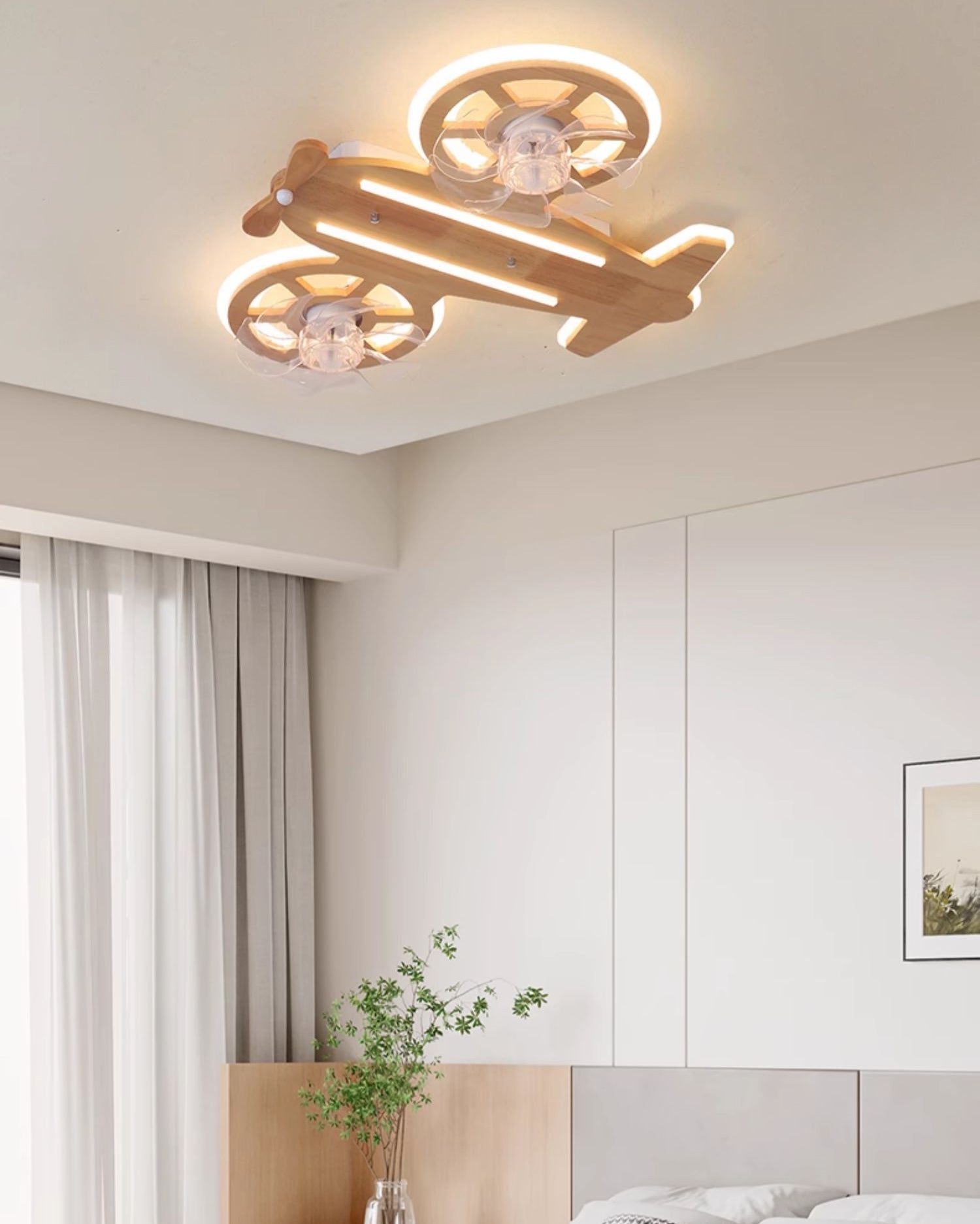 Lampe de ventilateur de plafond à profil bas WOMO Propeller - WM5275