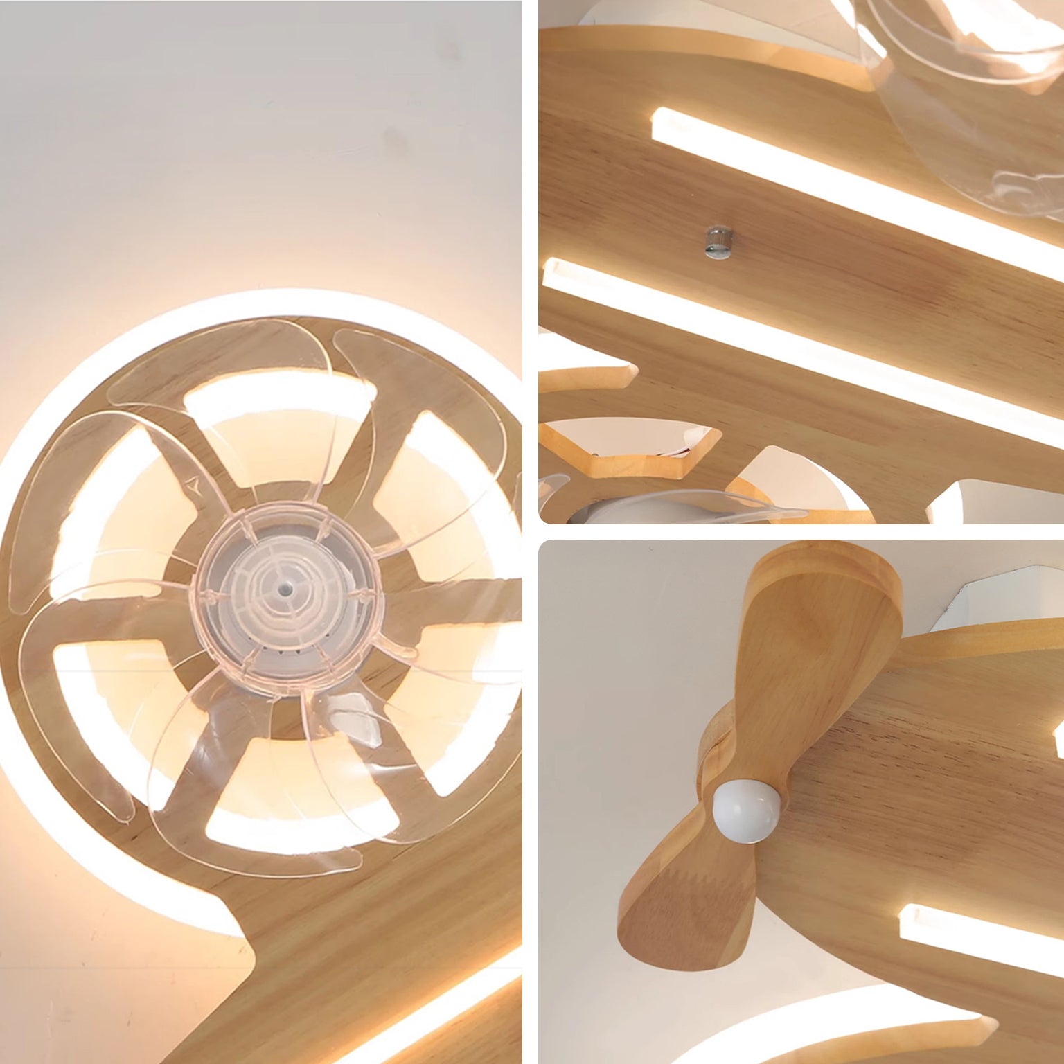 Lampe de ventilateur de plafond à profil bas WOMO Propeller - WM5275