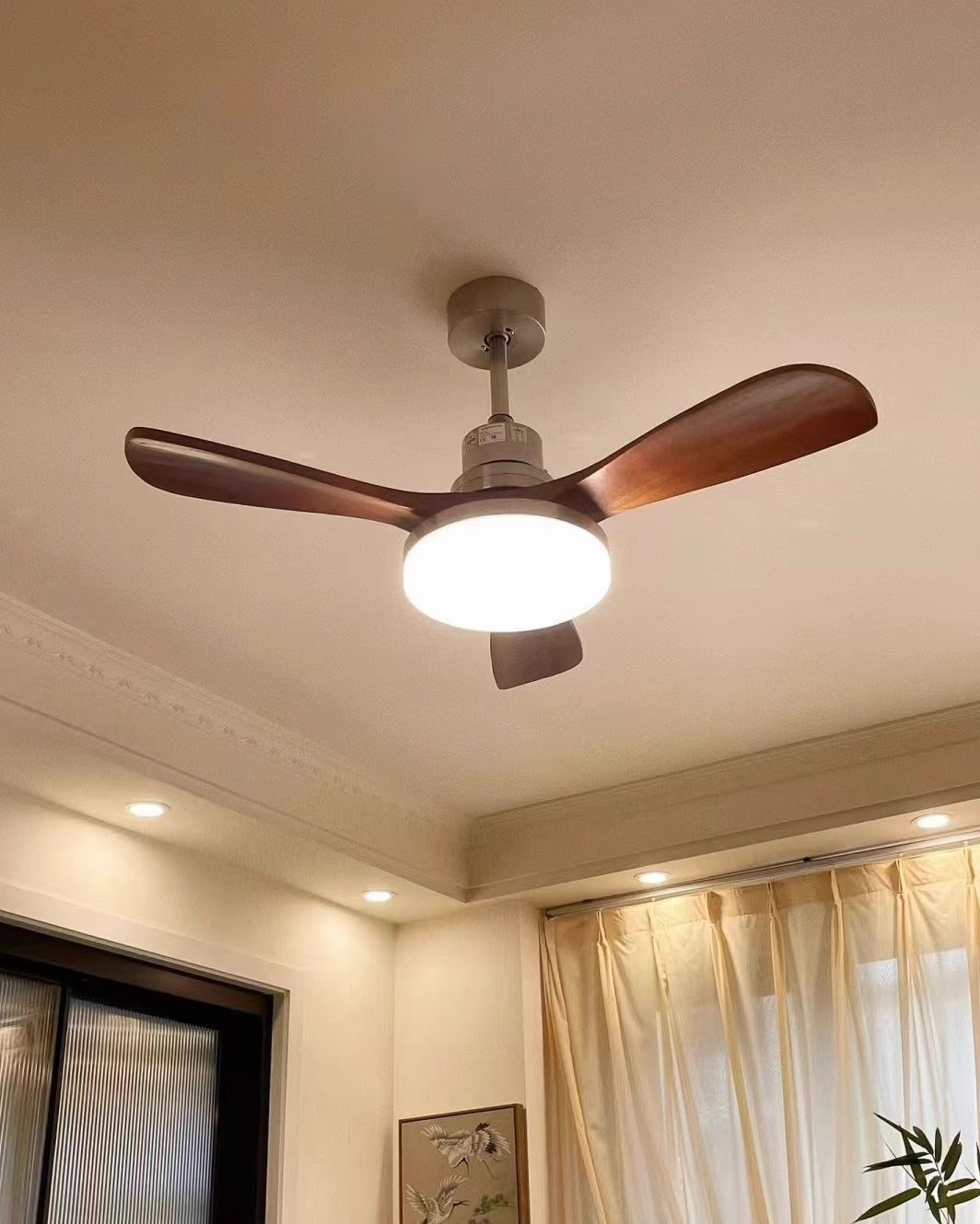 Lampe de ventilateur de plafond moderne WOMO Mid Century - WM5278