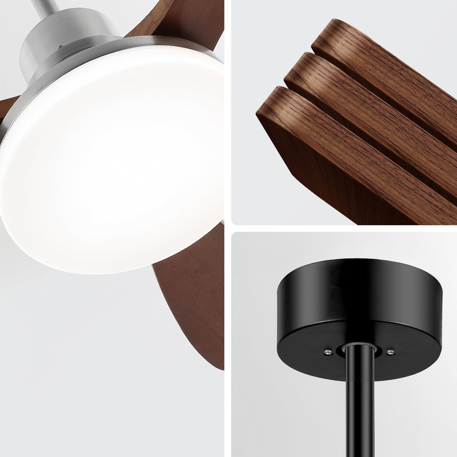 Lampe de ventilateur de plafond moderne WOMO Mid Century - WM5278