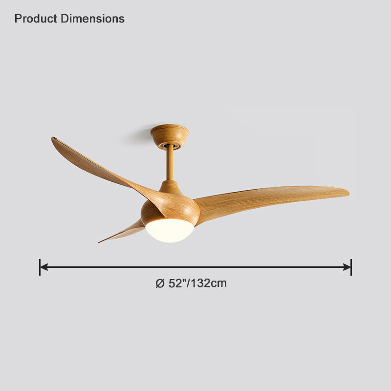 Lampe de ventilateur de plafond WOMO 3 Wave Blade-WM5016