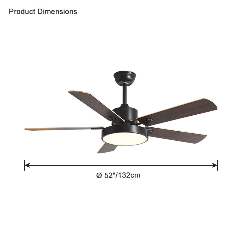 WOMO Ventilateur de plafond 5 Pales Bois-WM5013