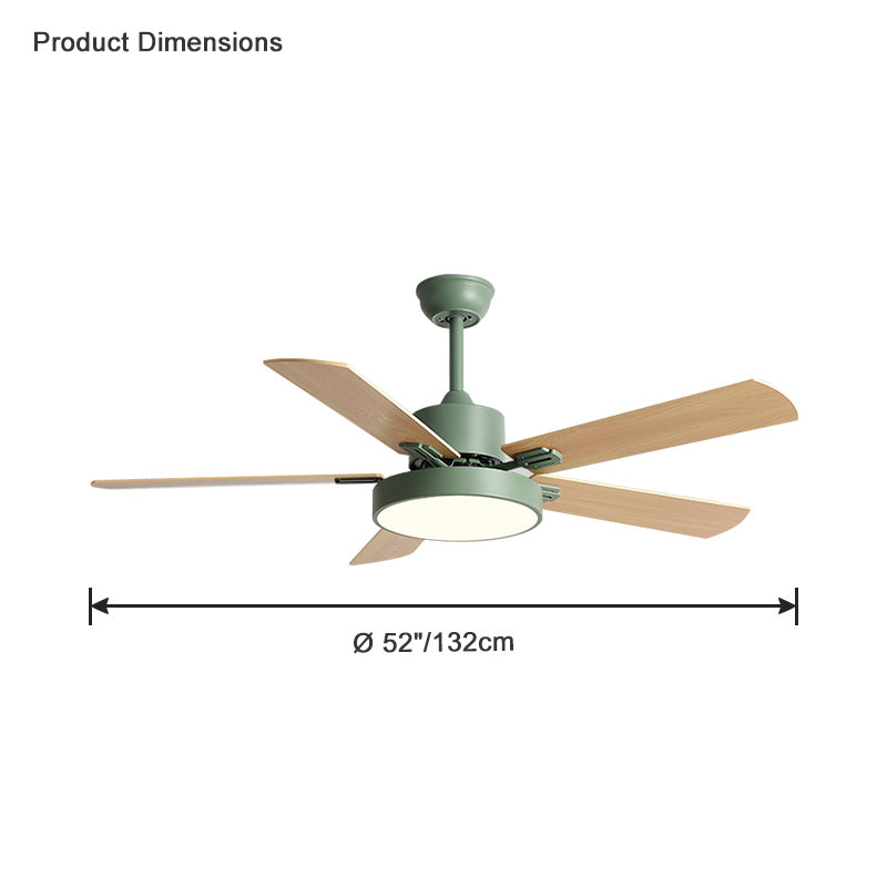 WOMO Ventilateur de plafond 5 Pales Bois-WM5013