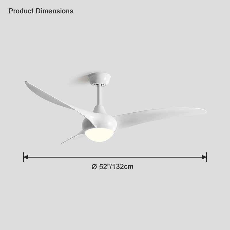 Lampe de ventilateur de plafond WOMO 3 Wave Blade-WM5016