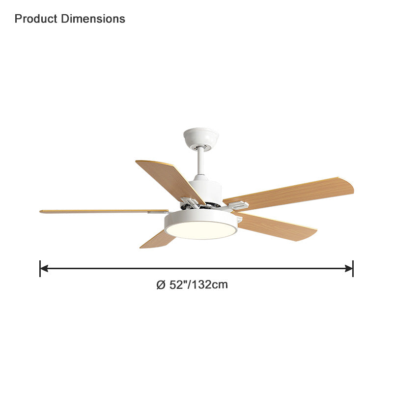 WOMO Ventilateur de plafond 5 Pales Bois-WM5013
