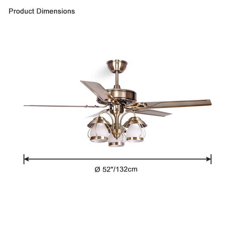 Lustre de ventilateur de plafond vintage WOMO 52-WM5031