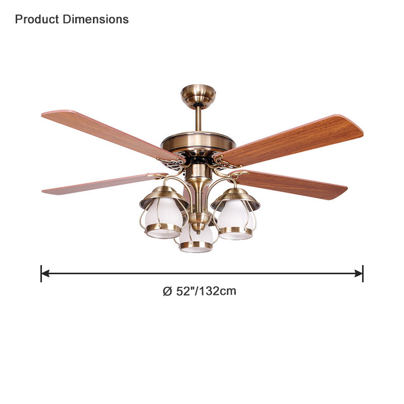 Lustre de ventilateur de plafond vintage WOMO 52-WM5031