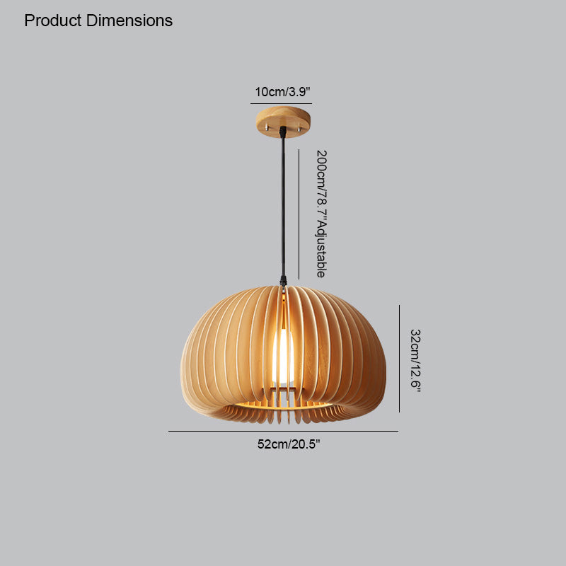 WOMO Suspension Orange Vintage en Bois-WM2105