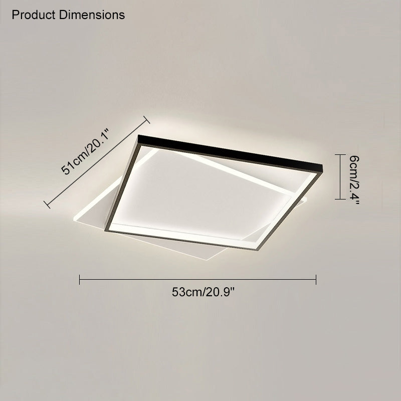 WOMO Plafonnier Led Rectangulaire Plat-WM1011