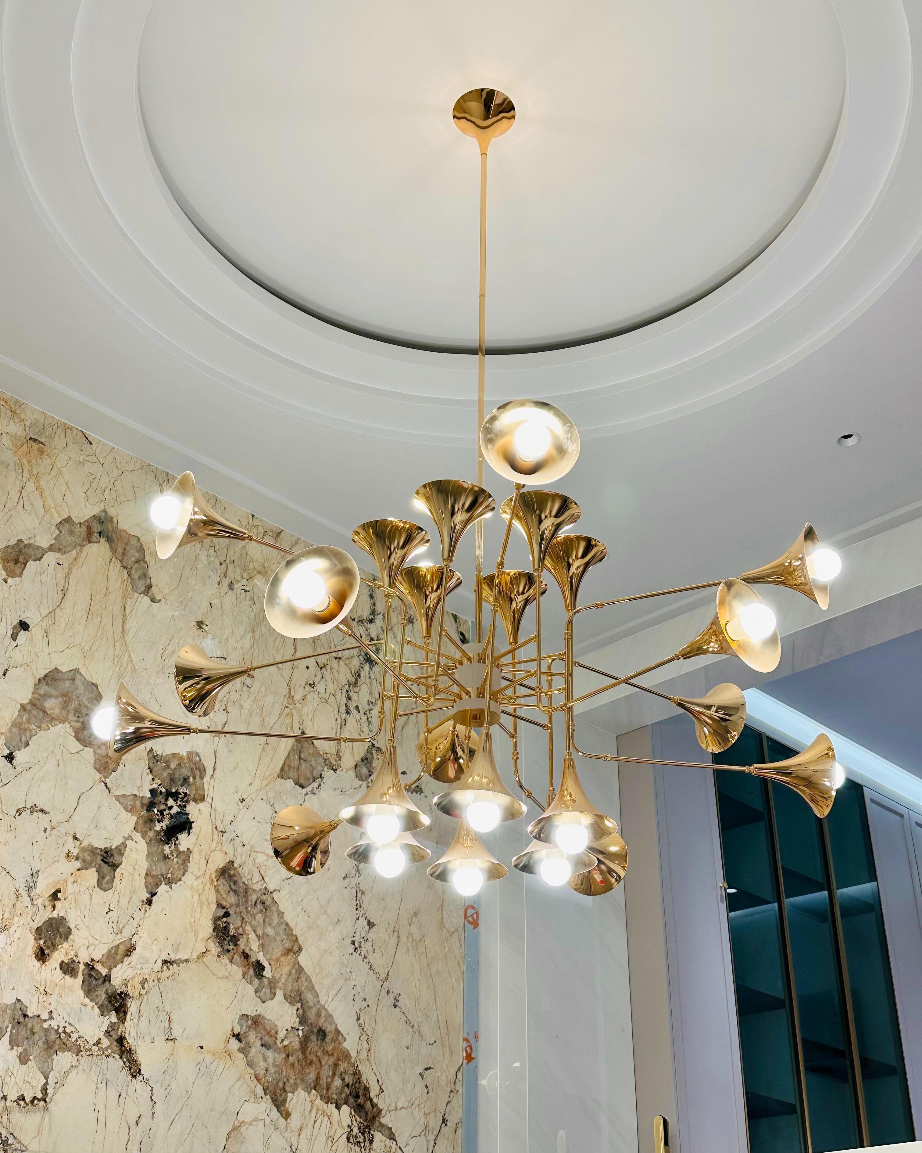 WOMO Gold Flower Chandelier Art Deco-WM2614