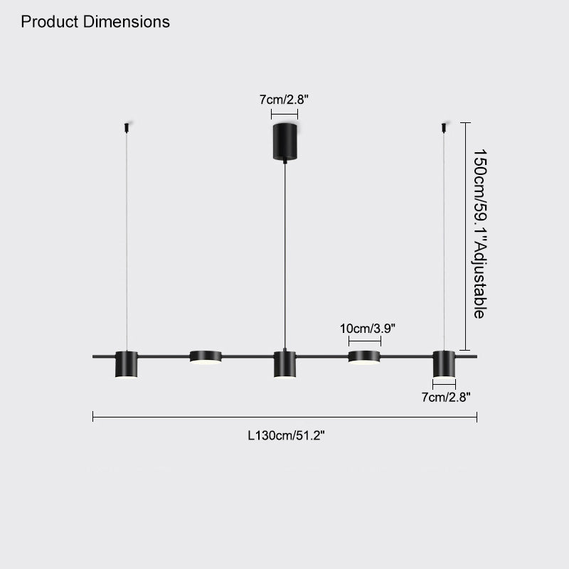 WOMO Lustre Lineaire Doré/Noir-WM2048