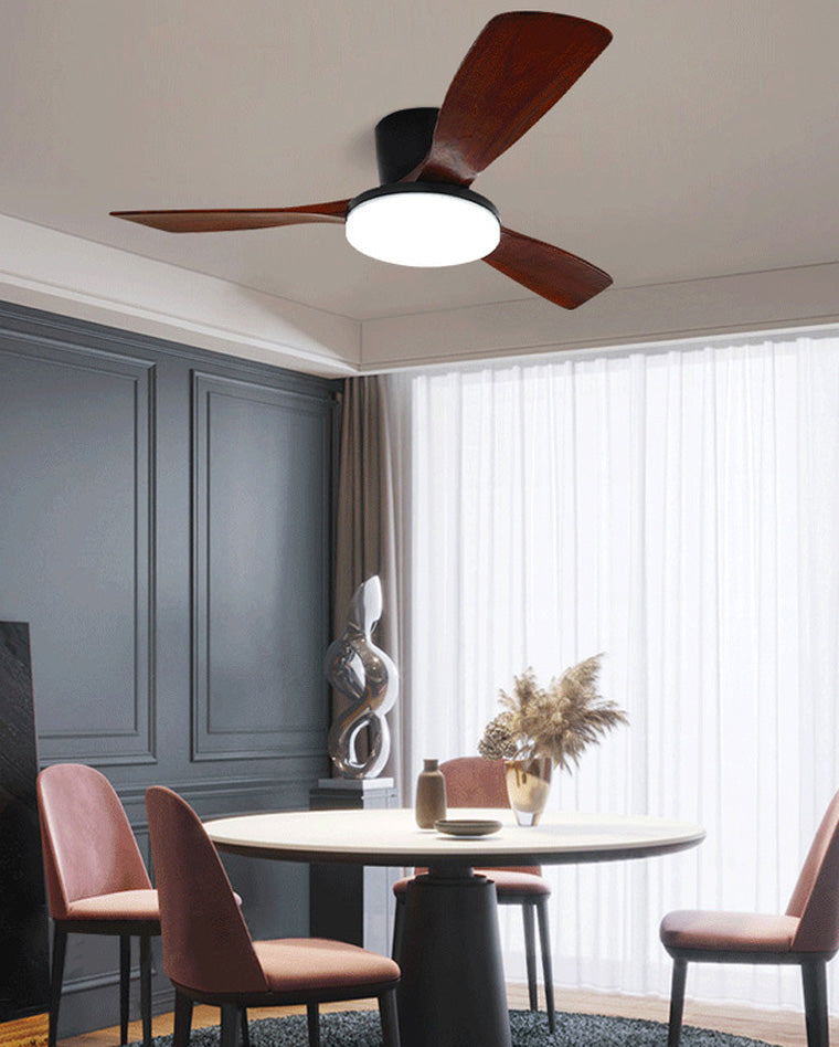 WOMO Ventilateur de plafond bas 3 Bois Pales-WM5058