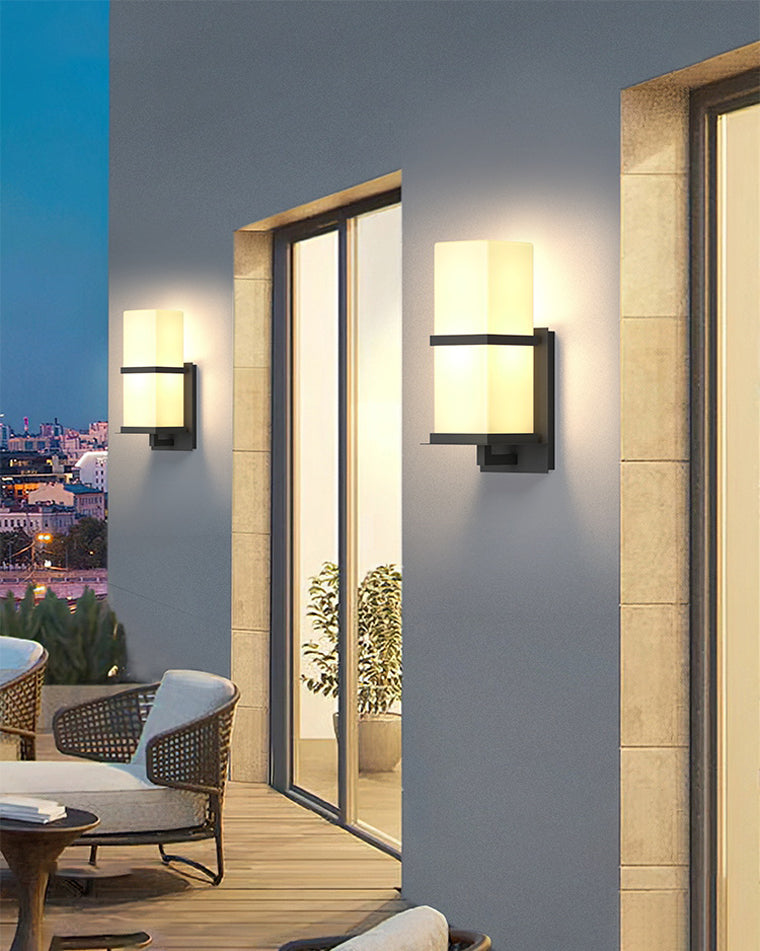 WOMO Applique murale extérieure Craftsman en verre-WM9067