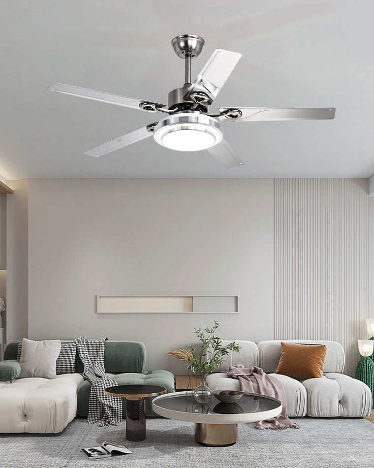 Lampe de ventilateur de plafond en acier inoxydable WOMO Slimline-WM5112