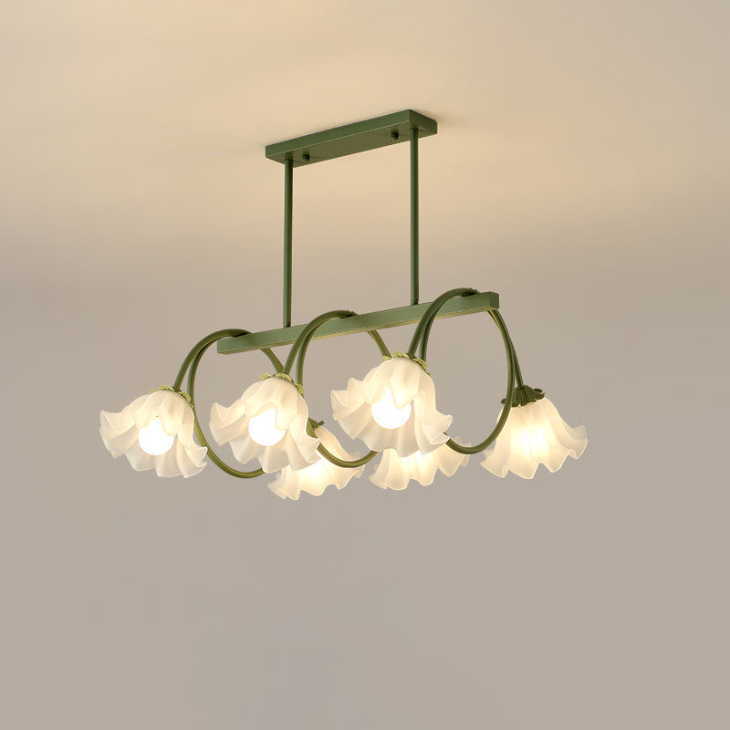 WOMO Lustre Lineaire Multiple Fleur Verre-WM2283