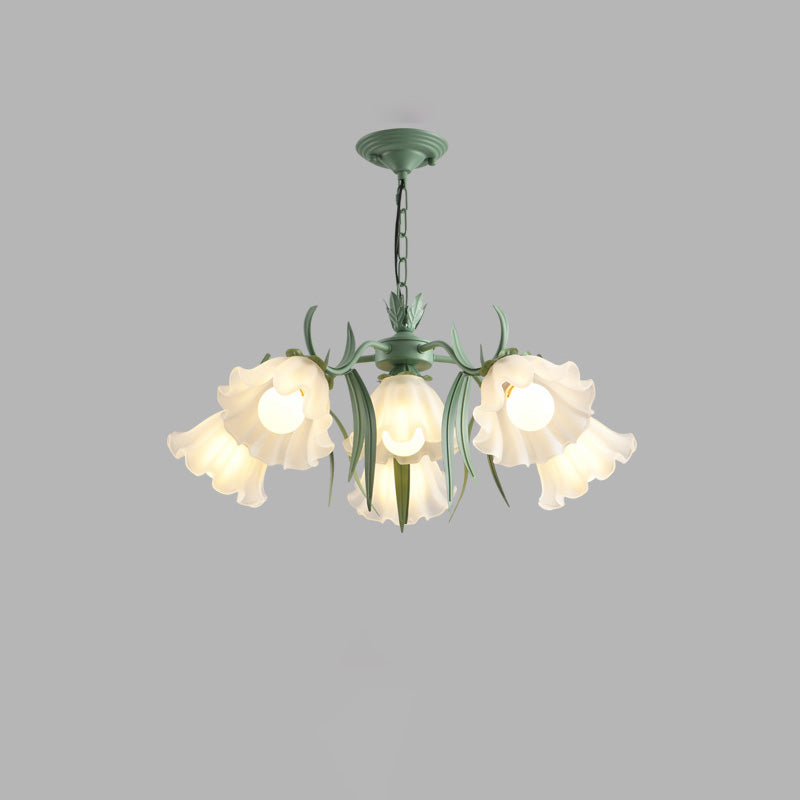 Lustre en verre à fleurs WOMO Tole-WM2307