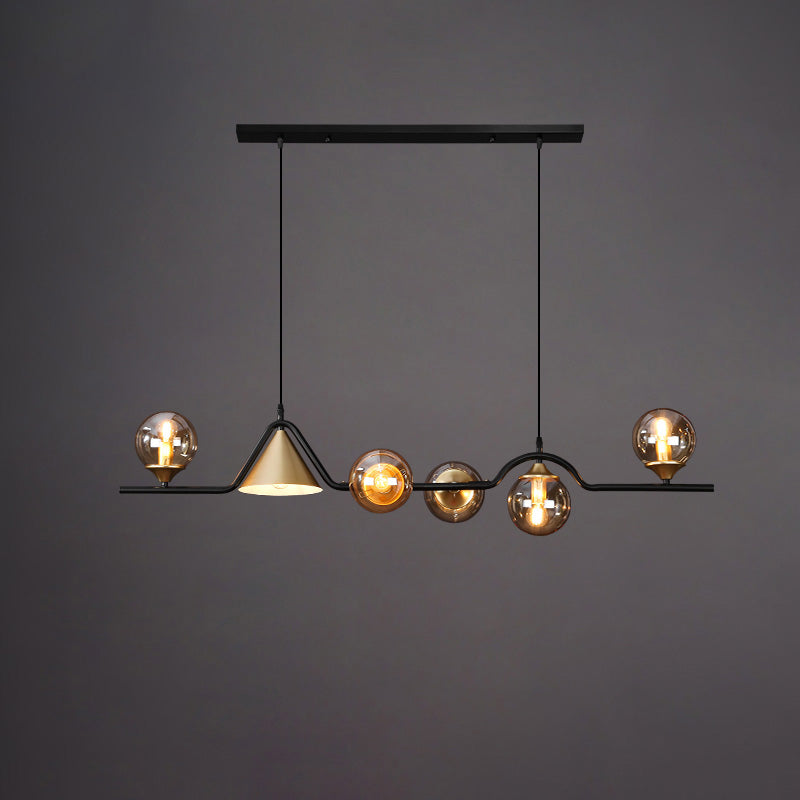 WOMO Lustre lineaire Boule Verre - WM2257