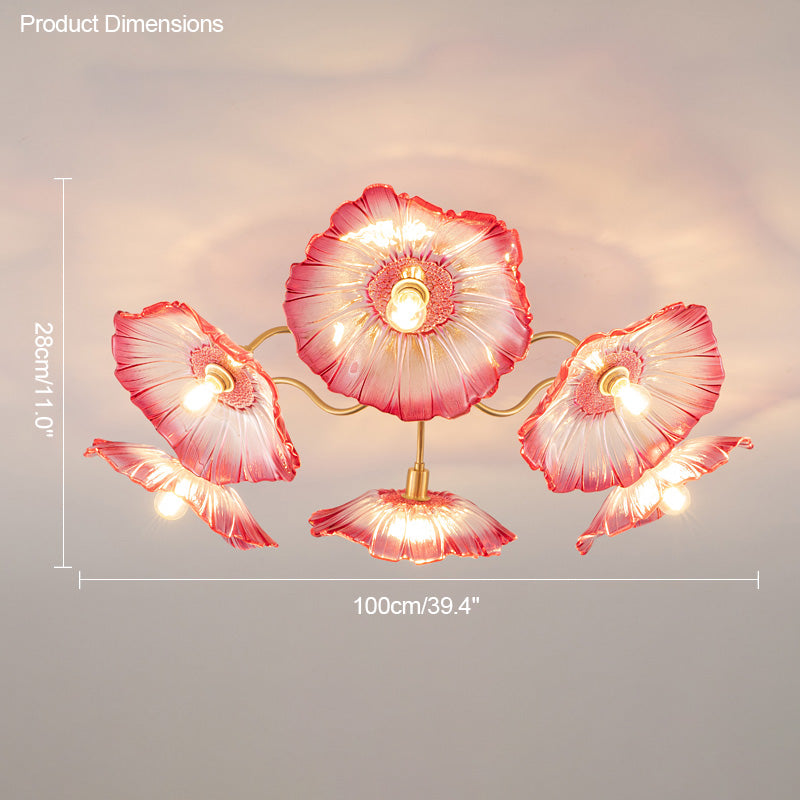 WOMO Lotus Leaf Flower Ceiling Light-WM1026