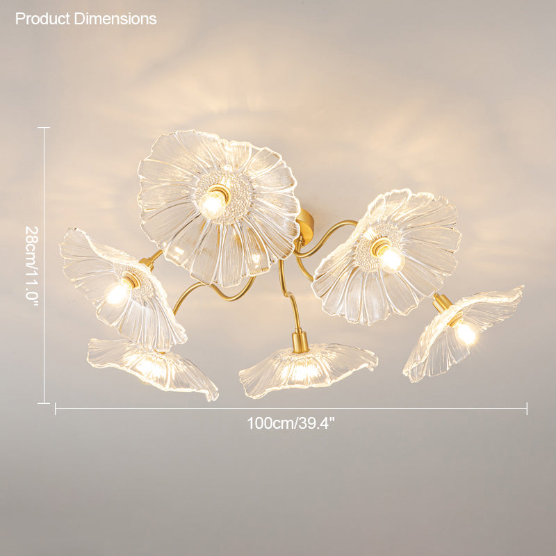 WOMO Lotus Leaf Flower Ceiling Light-WM1026