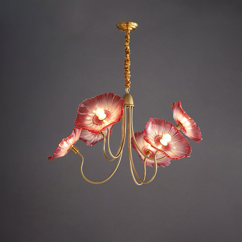 WOMO Lustre Multiple Fleur Verre-WM2025