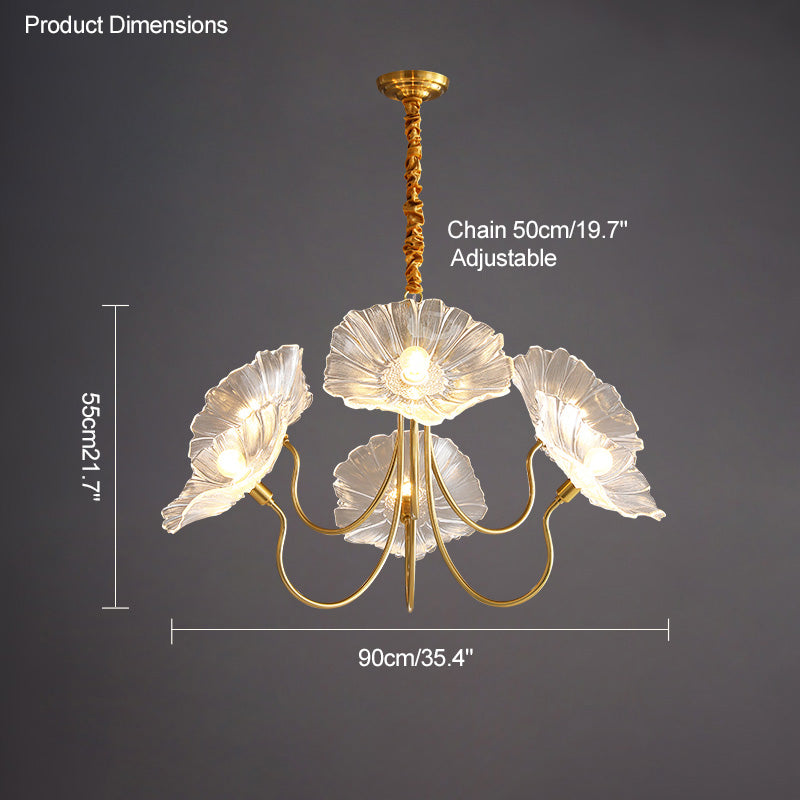 WOMO Lustre Multiple Fleur Verre-WM2025