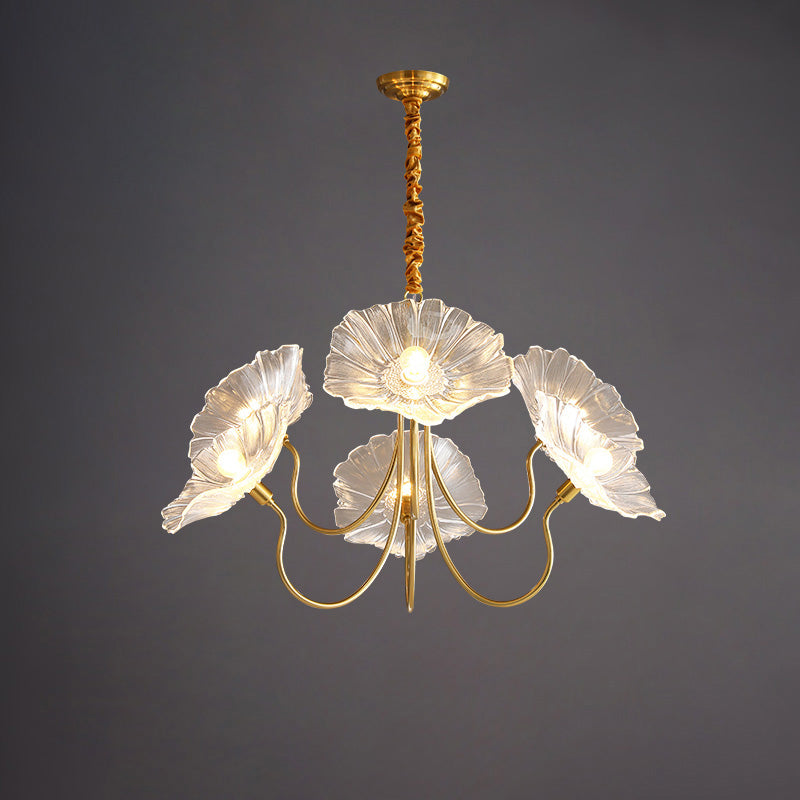 WOMO Lustre Multiple Fleur Verre-WM2025